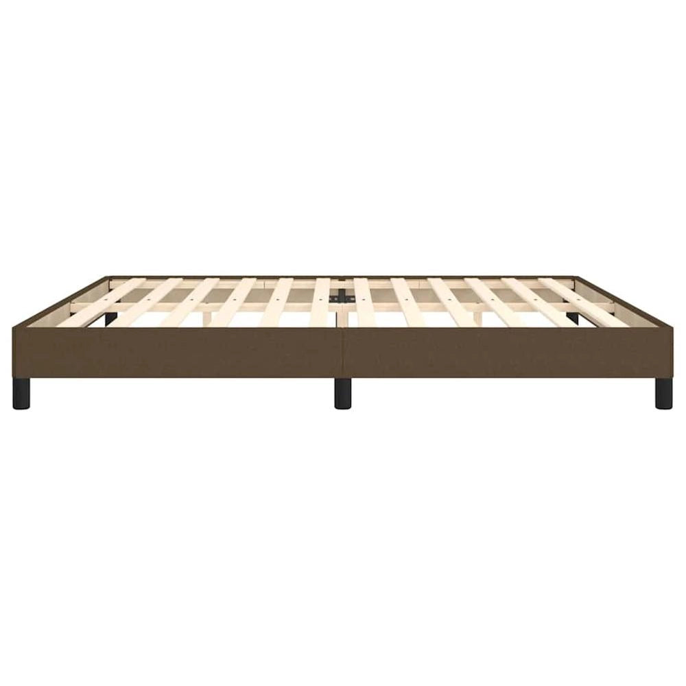Giroletto senza Materasso Marrone Scuro 200x200 cm in Tessuto