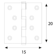 CERNIERA ZINCATA mm. 20x15 - pz. 4