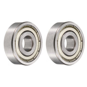 2 cuscinetti a sfera 6200ZZ, dimensioni 10x30x9 mm, acciaio cromato, grado ABEC 3