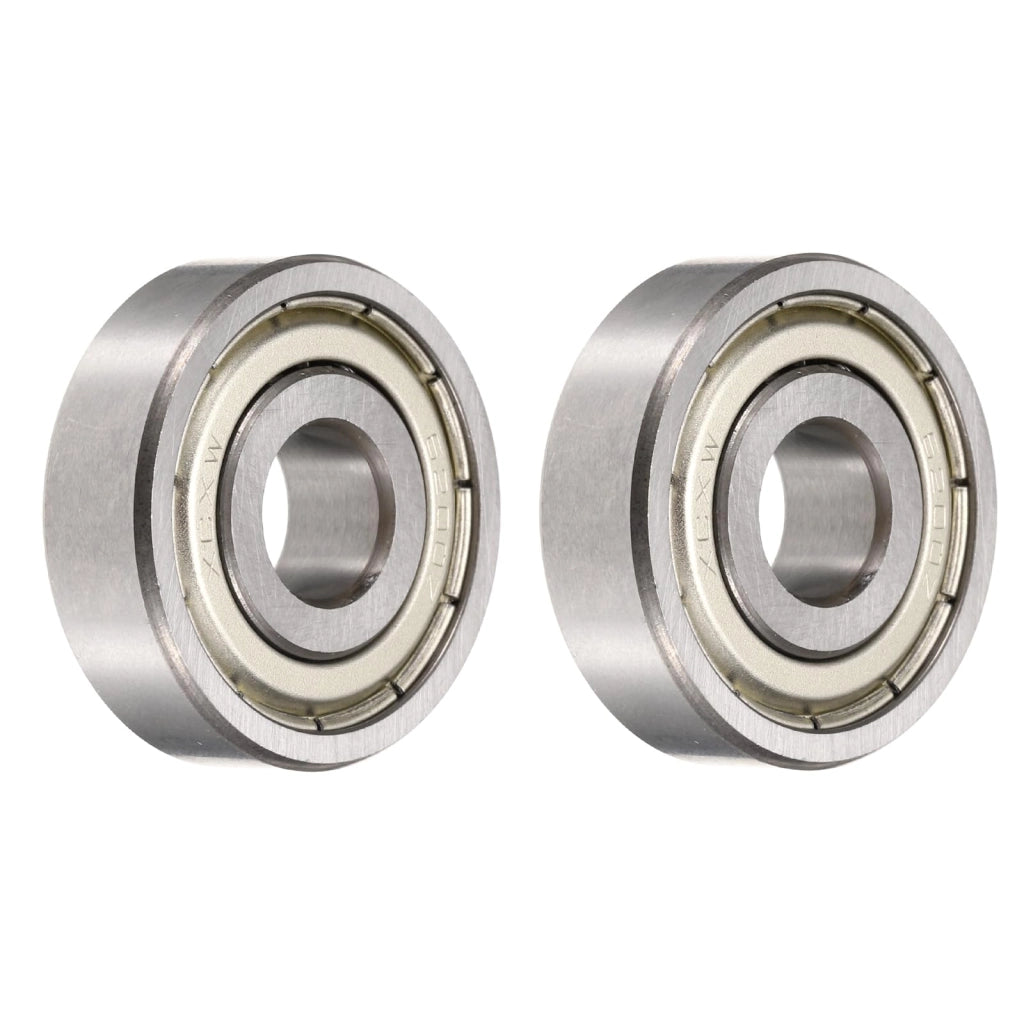 2 cuscinetti a sfera 6200ZZ, dimensioni 10x30x9 mm, acciaio cromato, grado ABEC 3
