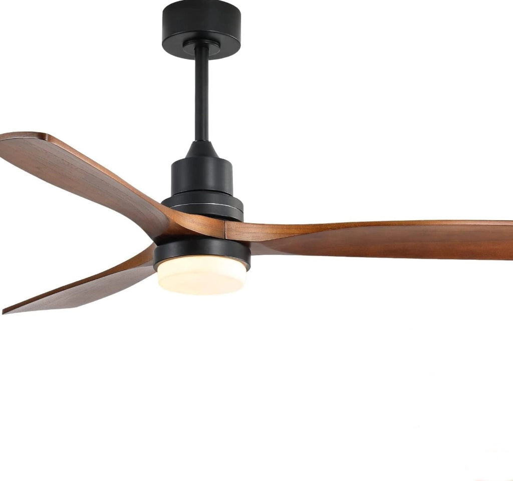Ventilatore da soffitto 132 cm con LED 18 W, 6 velocit¨¤ e telecomando nero