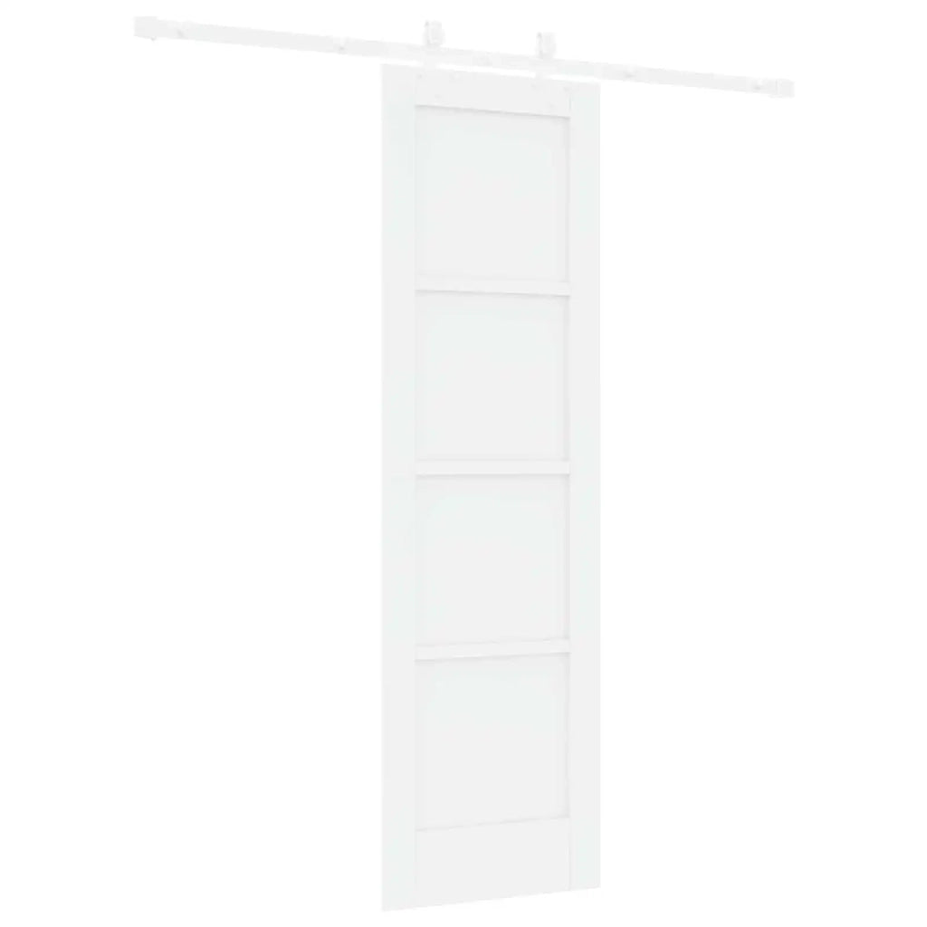 Porta scorrevole 61 x 198,5 cm Legno ingegnerizzato Bianco 3450144