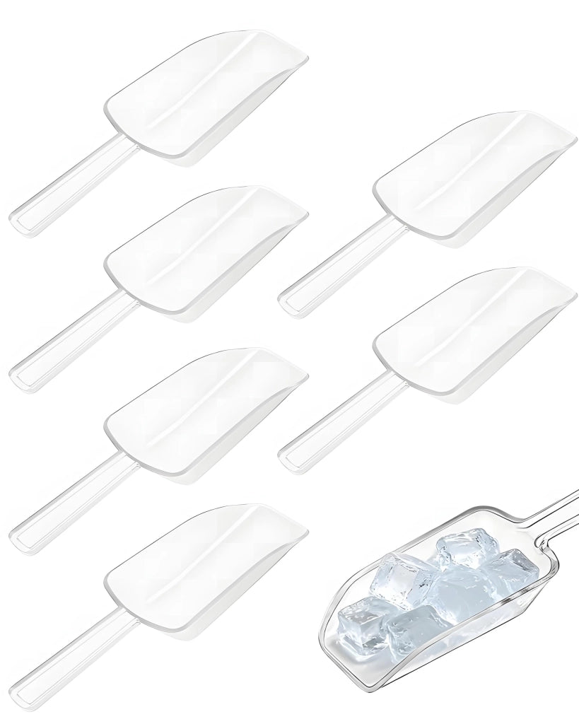 Set da 6 mini pale trasparenti, 11 cm, in plastica