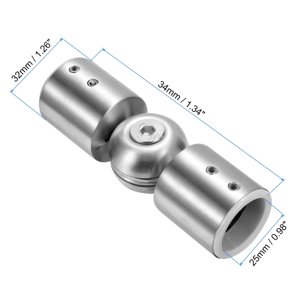 Connettori angolari per tende, 2 pezzi, 19 mm, acciaio inossidabile, regolabili