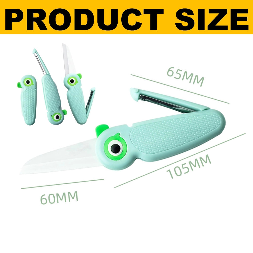 Mini taglierino in Vetroceramica, 2-in-1: affilacoltelli e taglierino pieghevole per campeggio