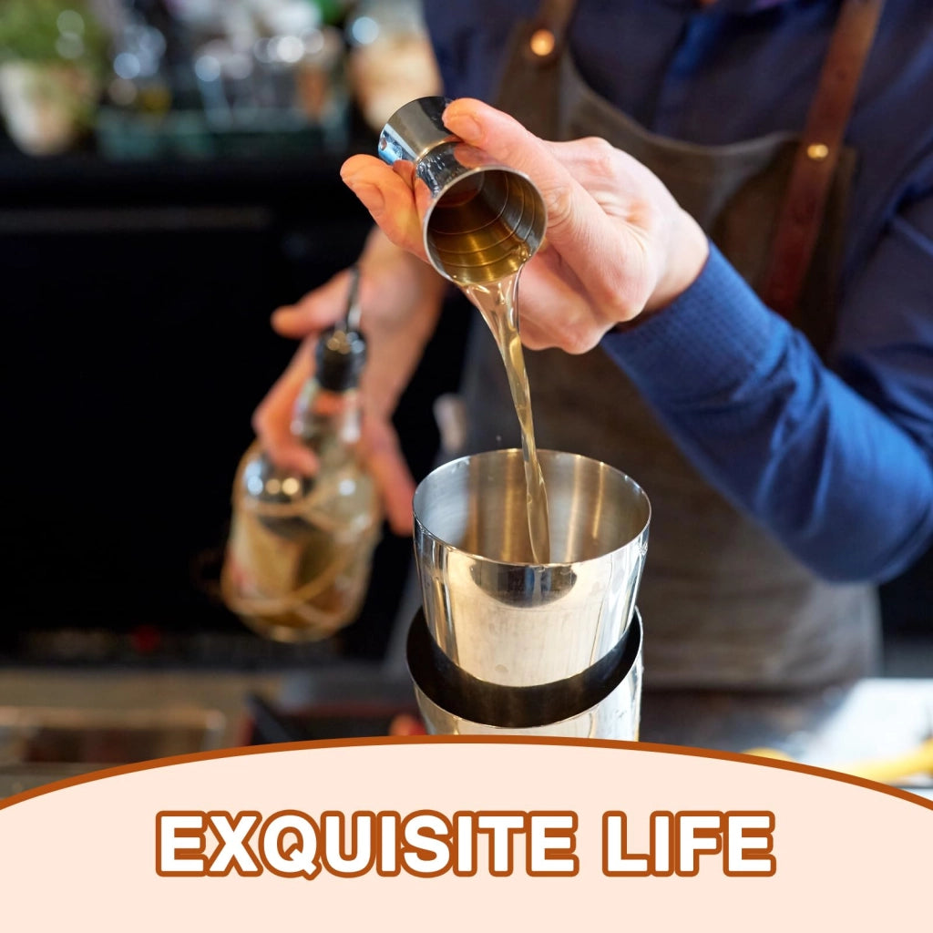 2 bicchieri misuratori per cocktail, da 2 cl e 4 cl, in acciaio inossidabile
