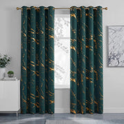 Tende oscuranti, set da 2, 132x244 cm, effetto marmo dorato
