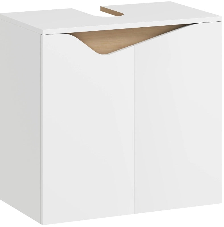 Mobile sottolavabo bianco 60 x 35 x 57,9 cm con ante soft-close