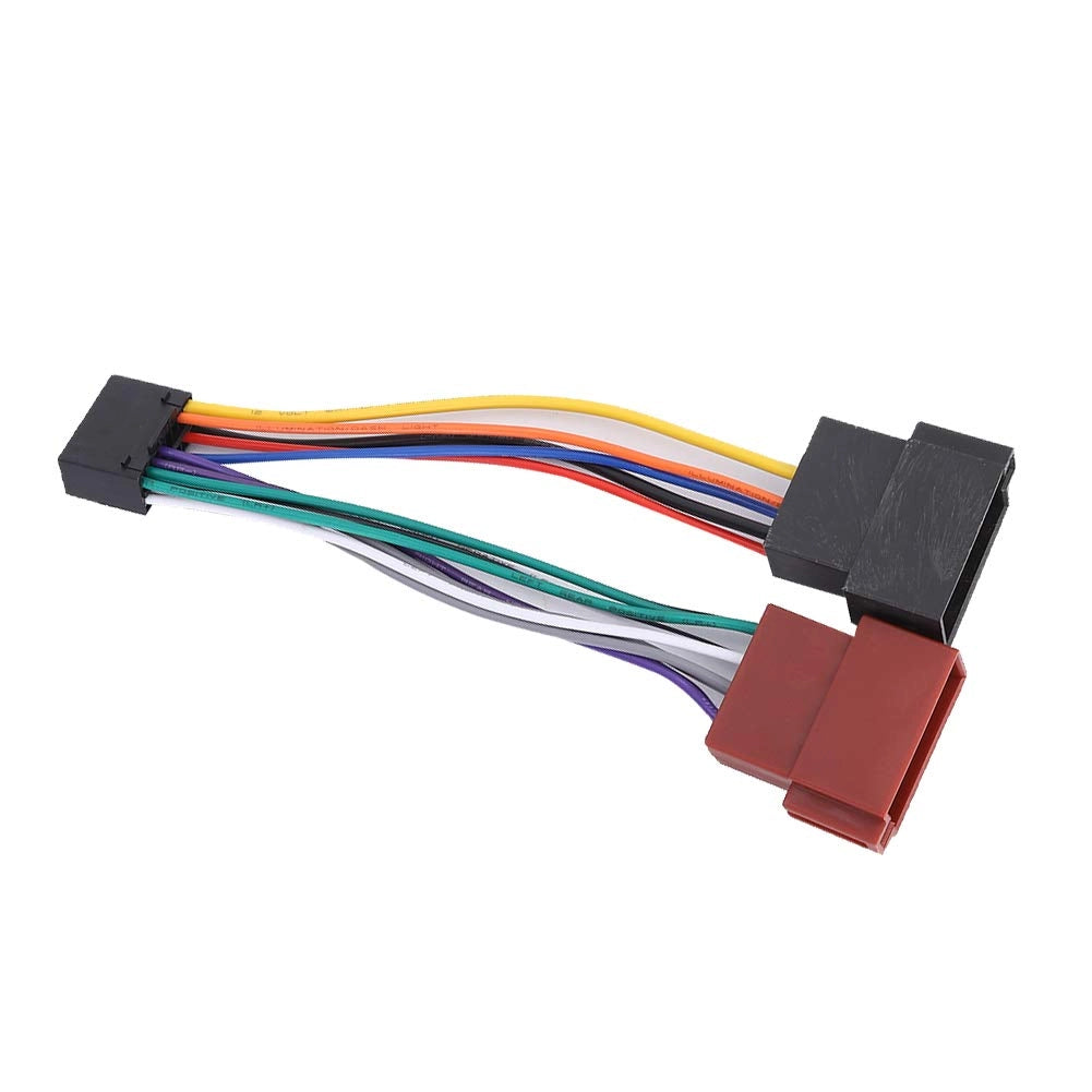 Adattatore per cablaggi ISO, da 16 pin a ISO, in plastica ABS, per autoradio