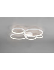 Plafoniera Rondo 5 Cerchi Led Dimmerabile Bianco L59 cm Trio Lighting