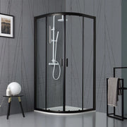 Box doccia semicircolare 90x90 cm nero opaco