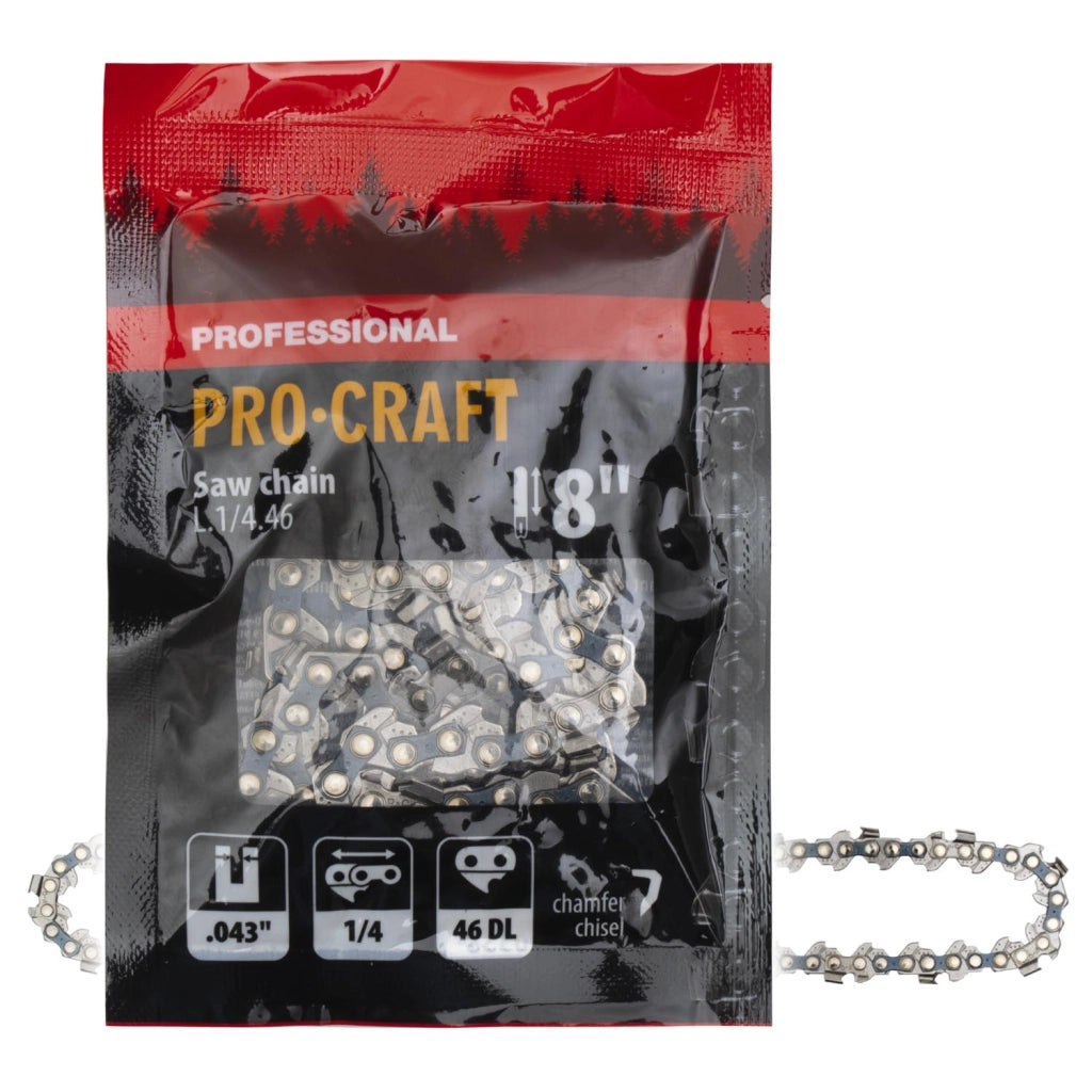 Catena per motosega Procraft L.1/4.46, passo 1/4 pollici, 46 maglie, 1,1 mm