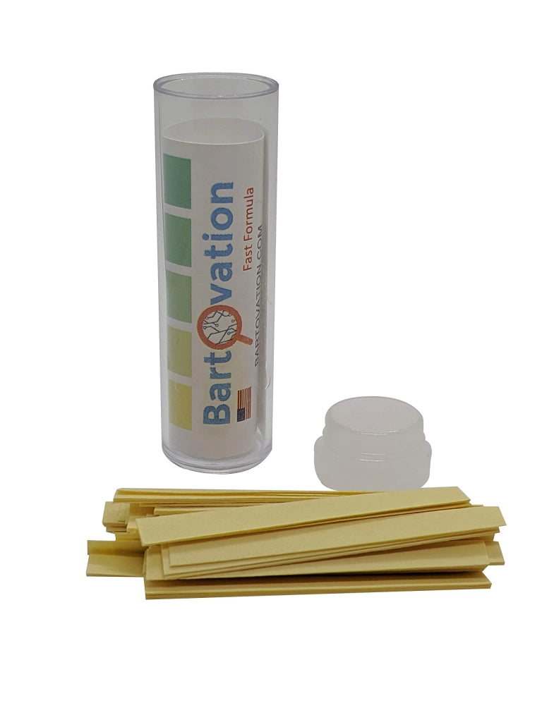 Carta test per disinfettanti QAC, intervallo 0-500 ppm, 100 strisce