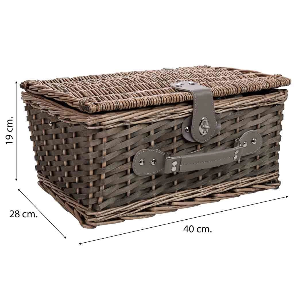Cesto da picnic per 4 persone 40 x 28 x 19h cm