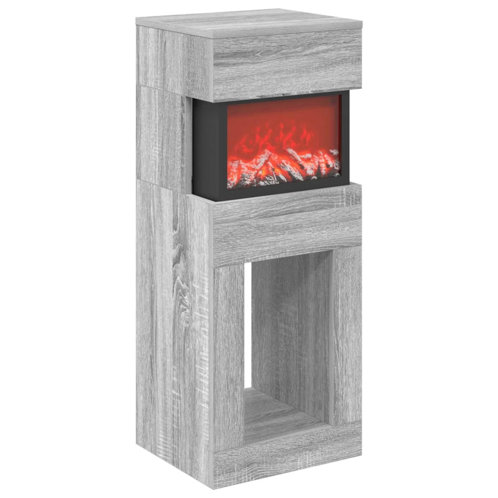Caminetto elettrico Sonoma grigio 35 x 30 x 86 cm 8021132