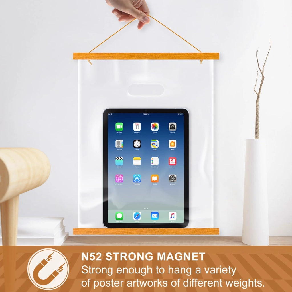 Telaio magnetico per poster in legno, 50 cm, teak – Set per l'installazione