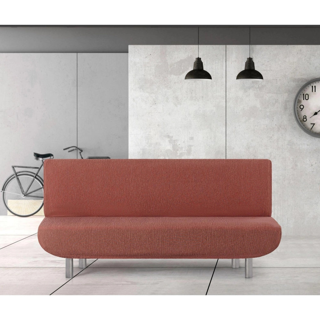 Copertura per divano a 3 posti, universale, color arancione, adatta per schienale, seduta e braccioli