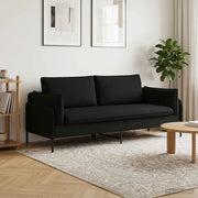 Divano 3-Persone Nero 222 x 81 x 89 cm Tessuto 42048631