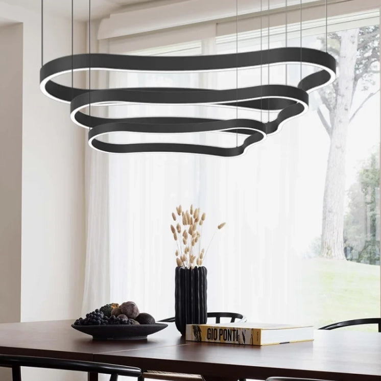 WAVES-3 SP, Sospensione, Ideal Lux Colore: Nero