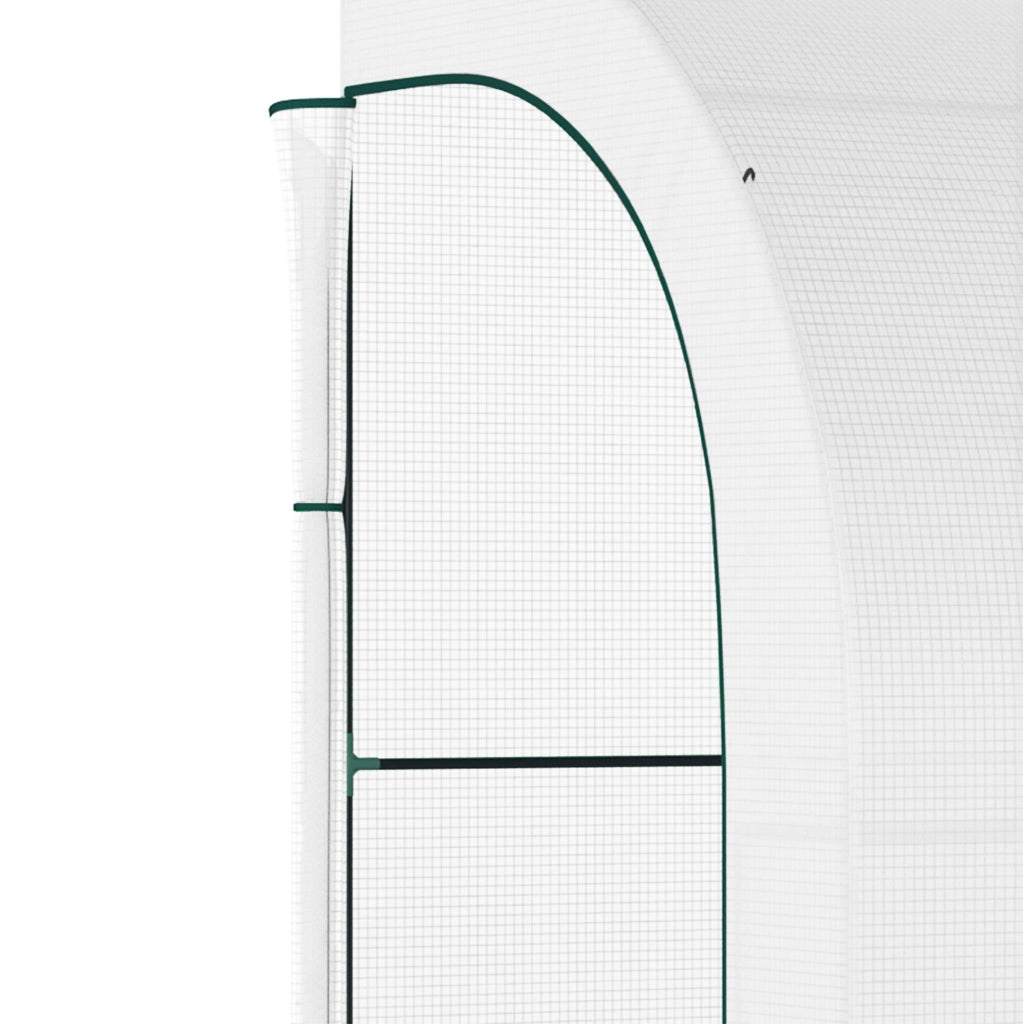 SERRA con 6 ripiani e finestra 300x150x213 cm in plastica bianca