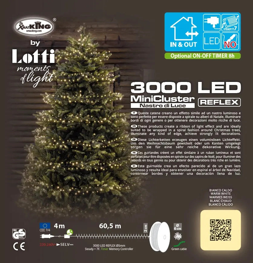 MiniCluster ø6cm NTL 3000 LED 4+60 ,5m caldo