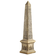 Obelisco egizio, altezza 67,5 cm, realizzato in oro e resina