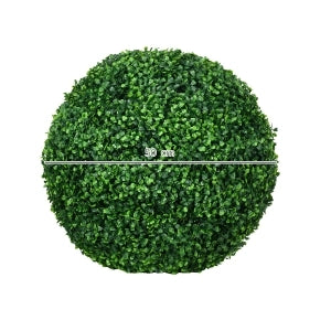 Set 2 Sfere di Bosso Artificiale 50 cm, Piante Finte in Plastica per Decorazione Moderna di Casa, Ufficio e Giardino