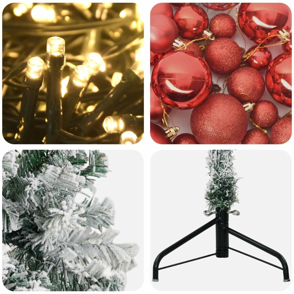 Albero di Natale artificiale con palline 240 cm 300 LED 3461009