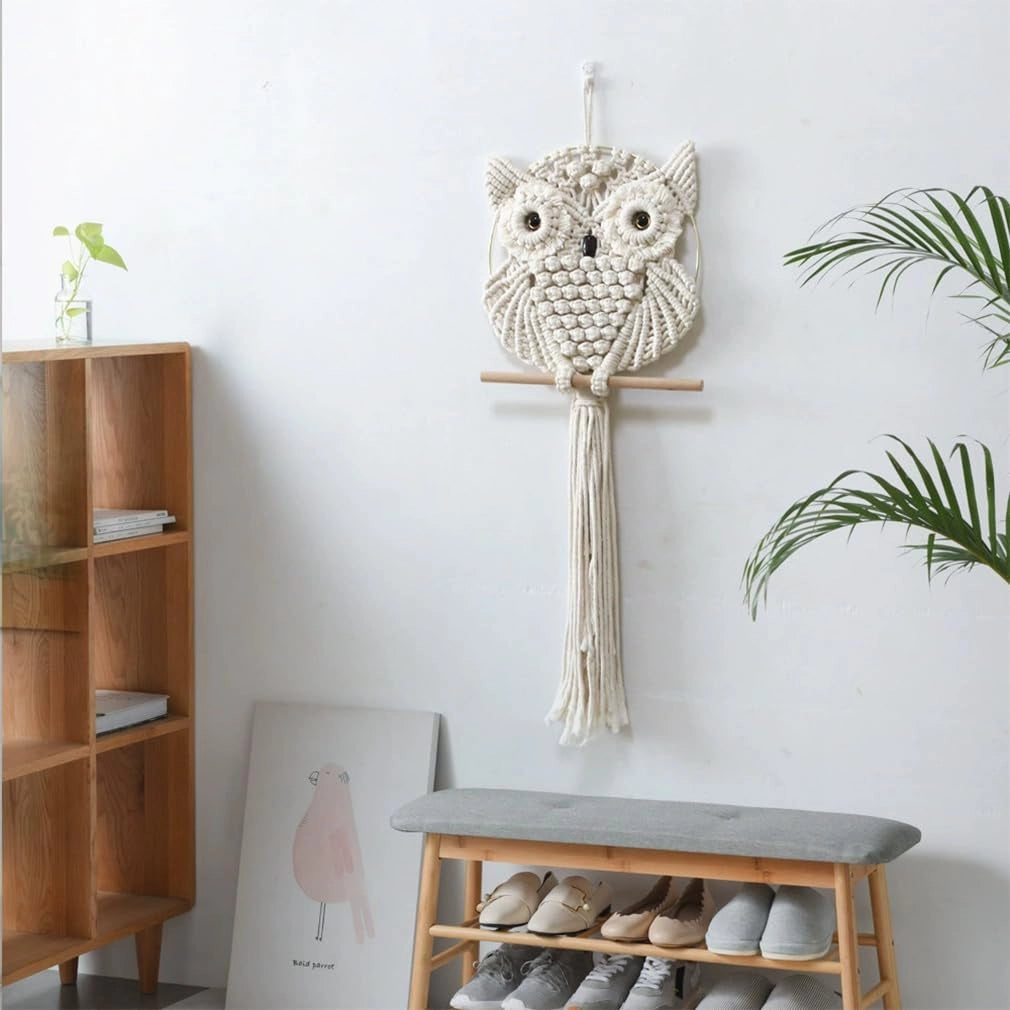 Arazzo macramé, stile boho, fatto a mano, 20 x 50 cm