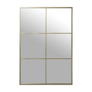 Specchio da parete, color oro, metallo, 80 x 2 x 120 cm