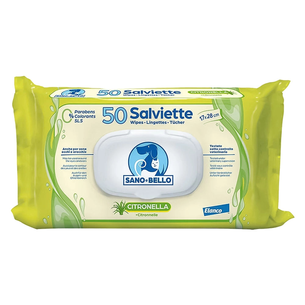 SALVIETTE DETERGENTI 'SANO E BELLO' profumazione alla citronella