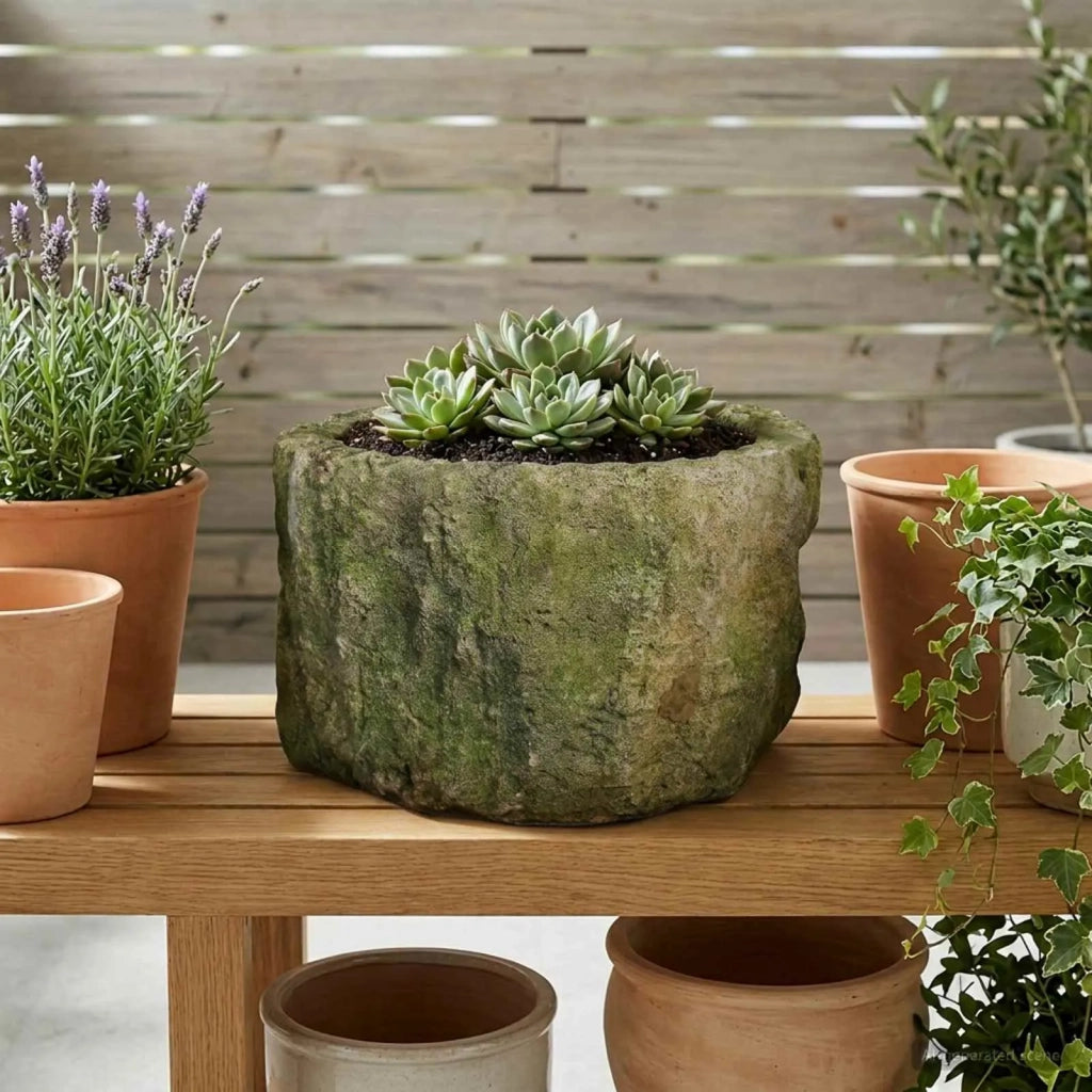 Vaso da giardino Pietra invecchiata Ø 35 x 20 cm 42044871