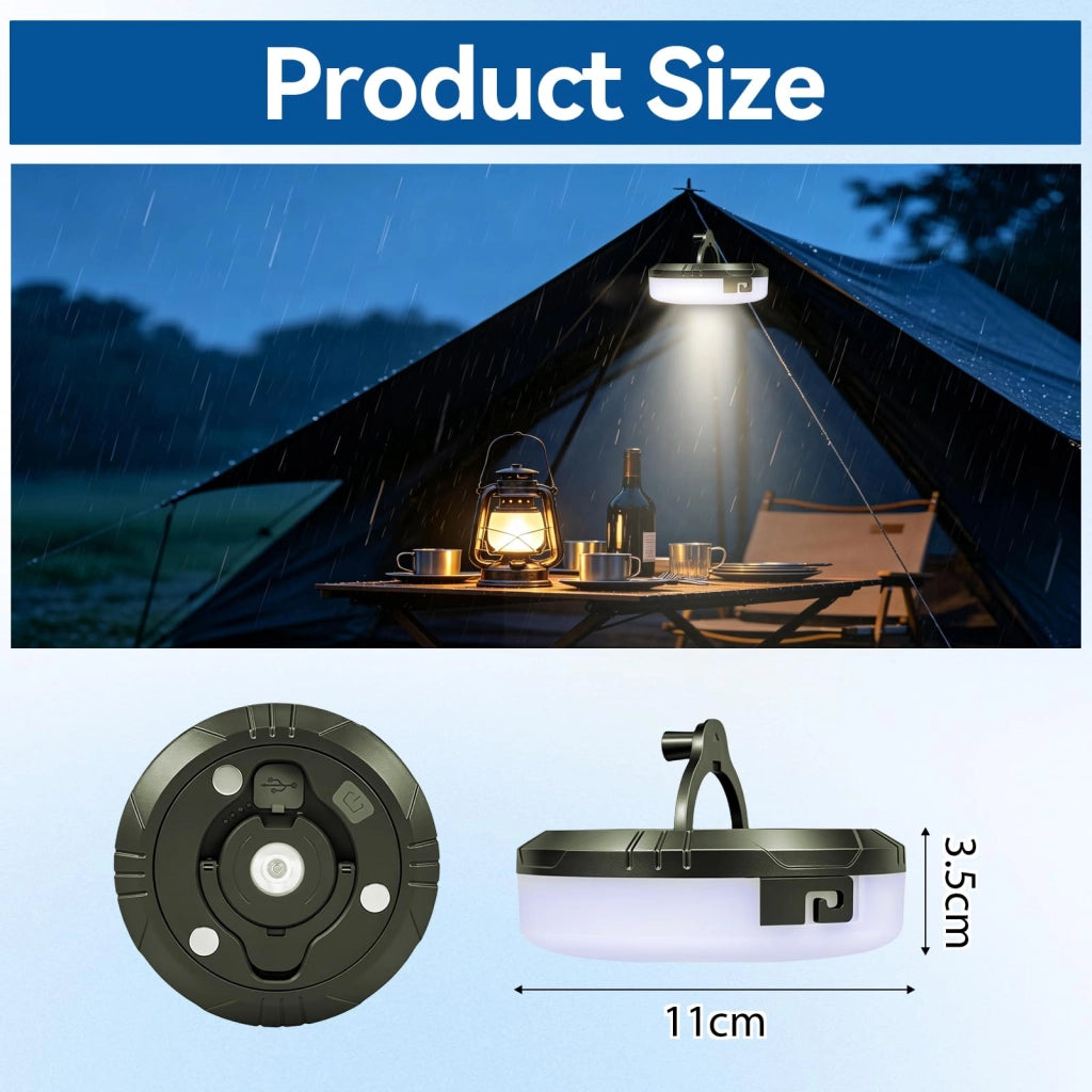 Catena luminosa da campeggio, 10 metri, LED alimentata tramite USB, 8 modalità, arrotolabile, impermeabile