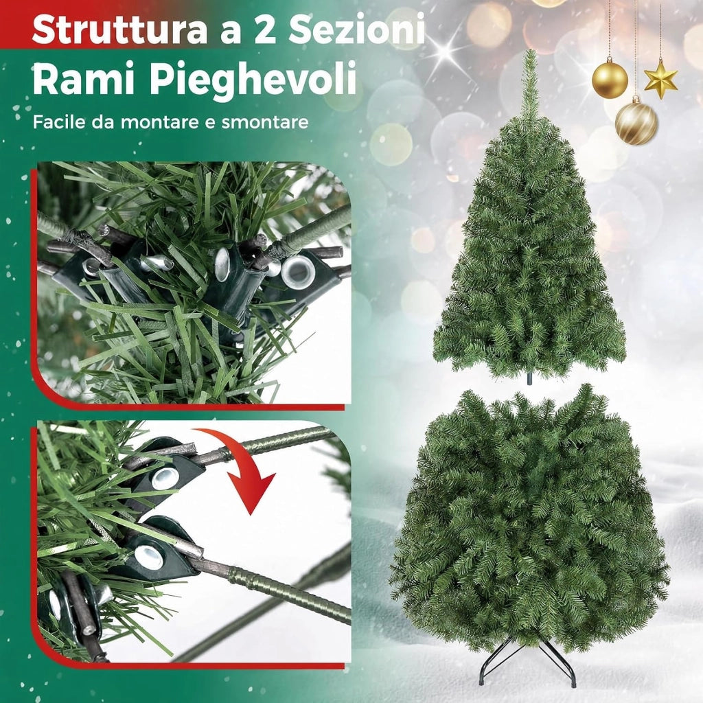 Albero di Natale 120 cm con Luci LED