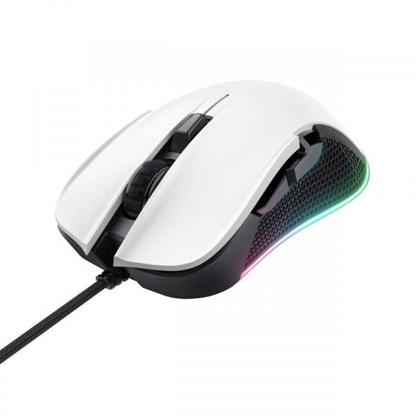 TRUST MOUSE GAMING RGB CABLATO 7.200 DPI, 6 PULSANTI PROGRAMMABILI - PLASTICA RICICLATA 68 - GXT 92
