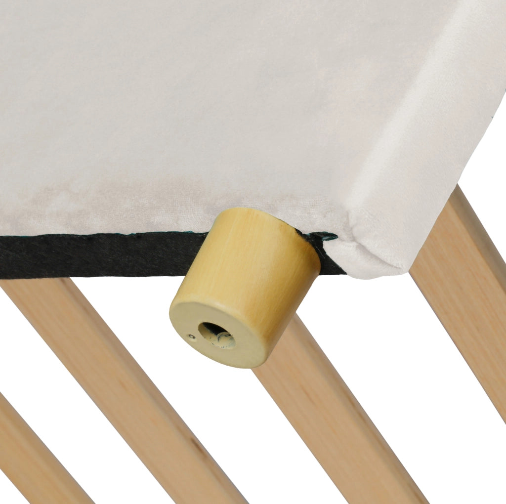 Letto per bambini imbottito beige 90 x 200 cm con scivolo e contenitore