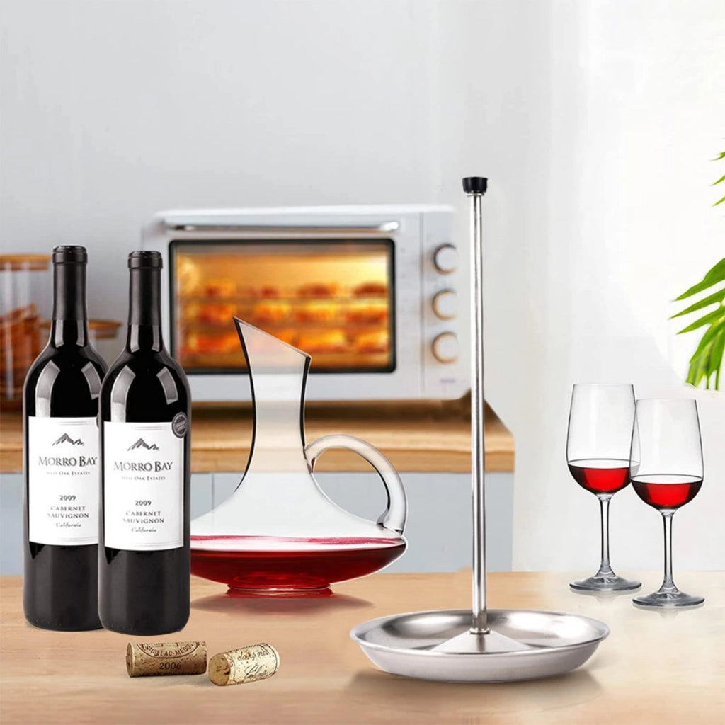 Portabottiglie in acciaio inossidabile, removibile, per vino rosso