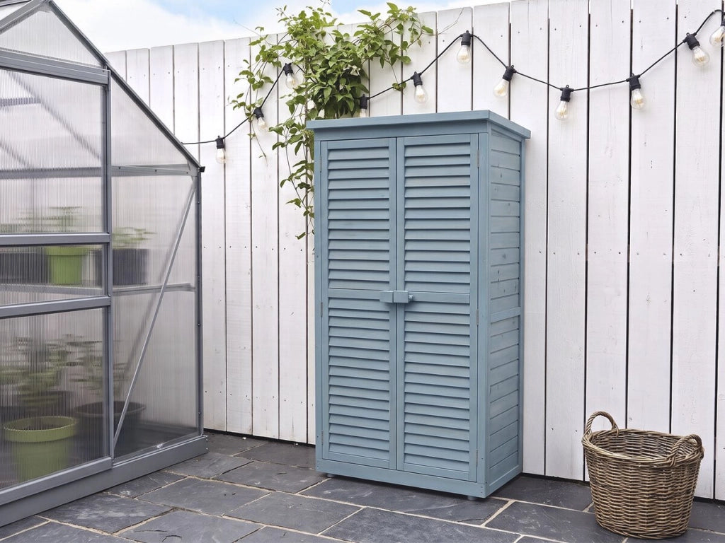 Armadio da giardino SPACE - 87 x 46.5 x 160 cm - Azzurro