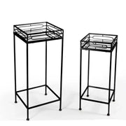 Set due tavolini in metallo cm 30x70 e cm25x60