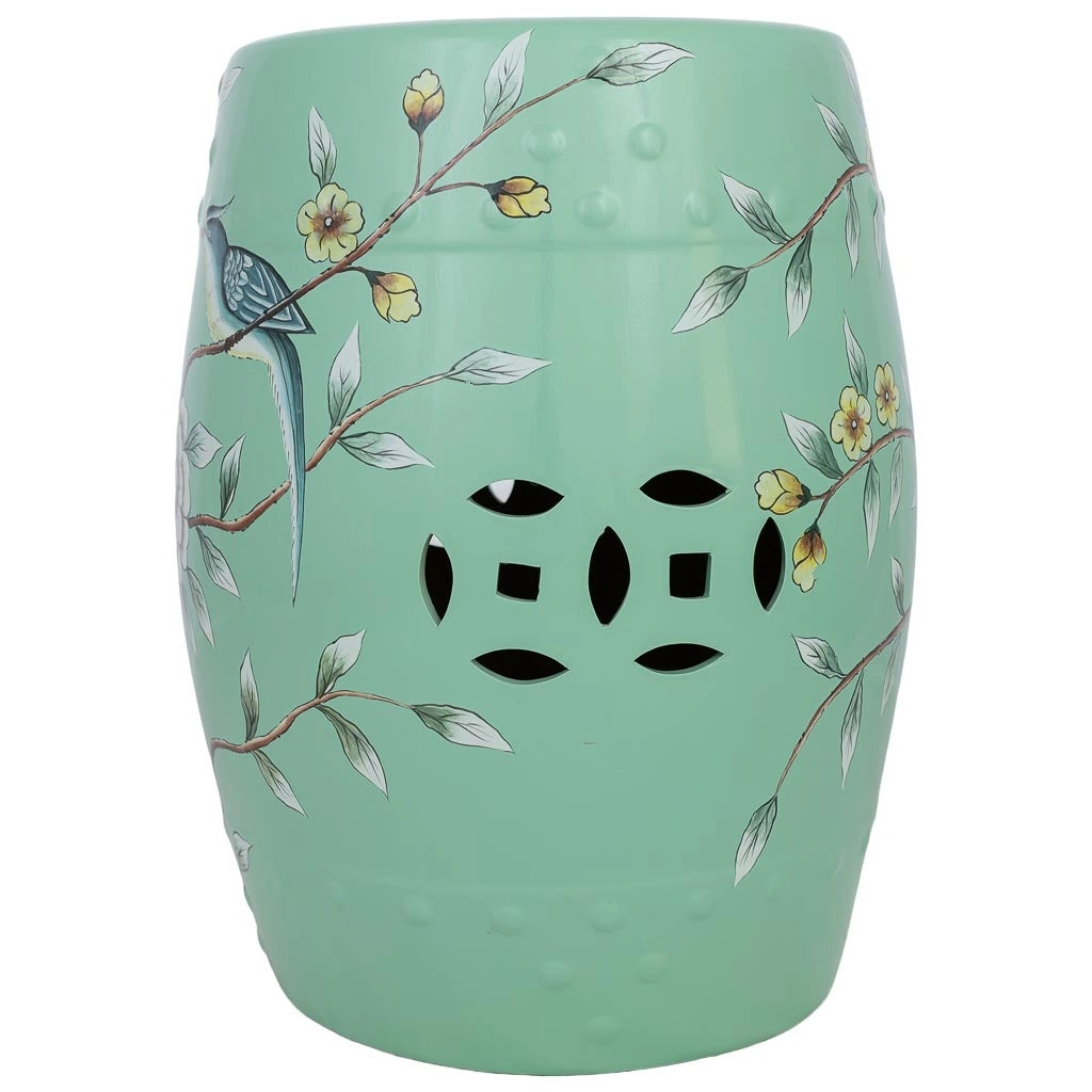 Sgabello in ceramica dipinto a mano D33 x 45h cm