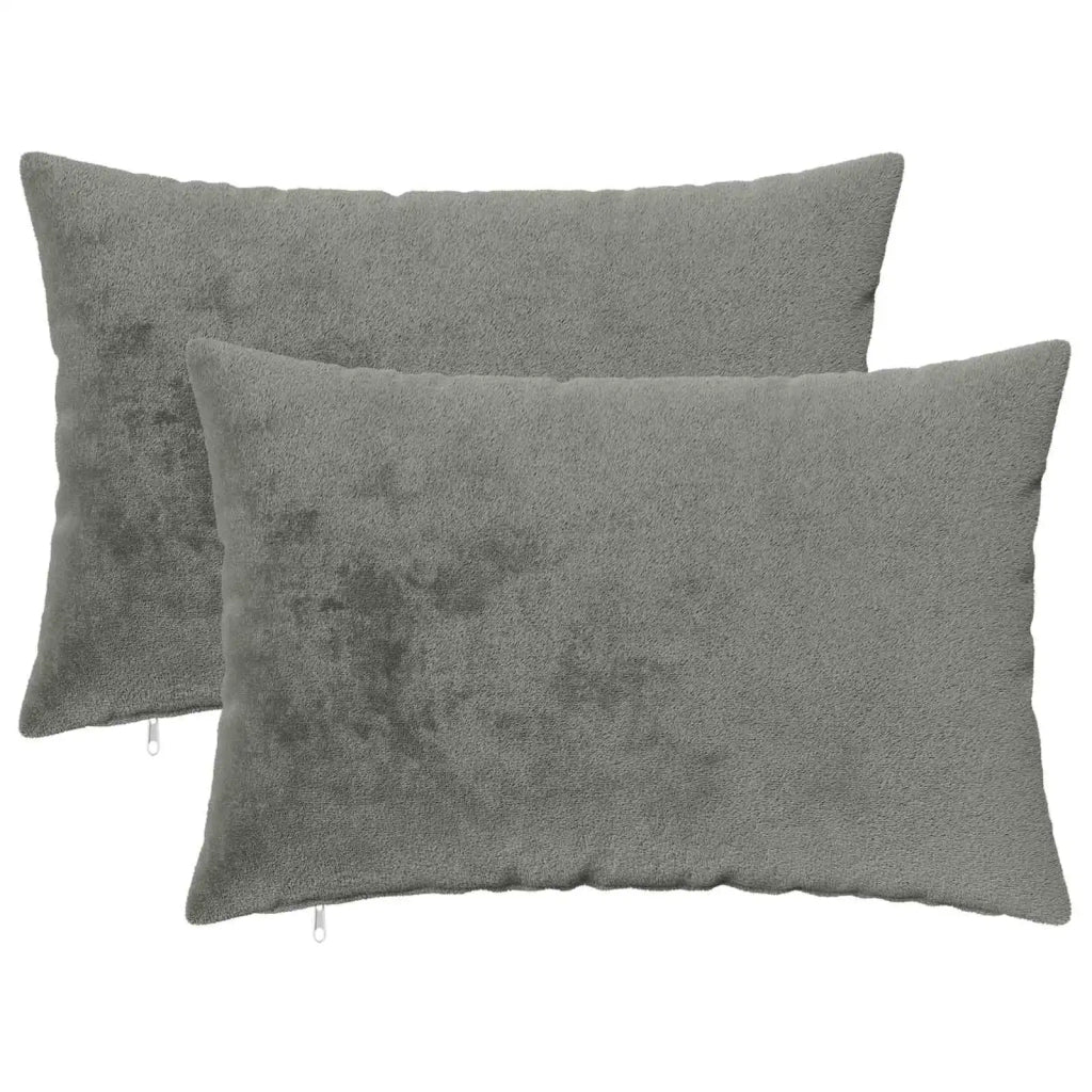 Federa 2 pz HEERLEN Grigio Scuro 50 x 80 cm Flanella 912151