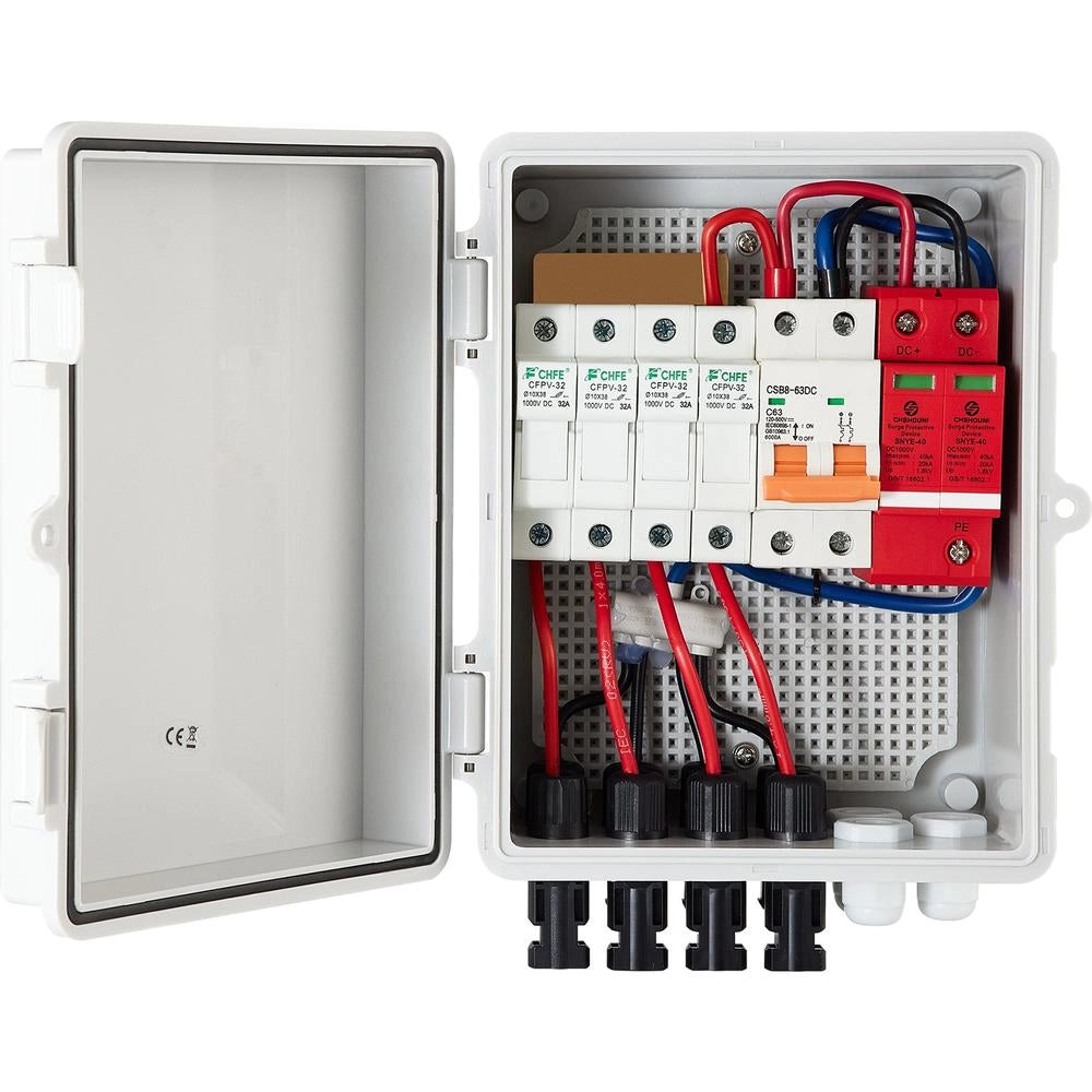 Quadro Combinatore Fotovoltaico 4 Stringhe con Fusibili 15A IP65 in ABS per Sistemi Solari On-Grid e Off-Grid, 17 x 23 x 11 cm, Modello SWHL-4
