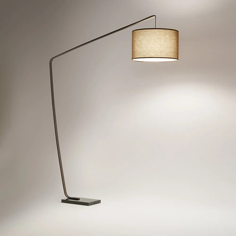 Piantana Contemporanea Zoe Metallo Marrone Marmo 1 Luce E27