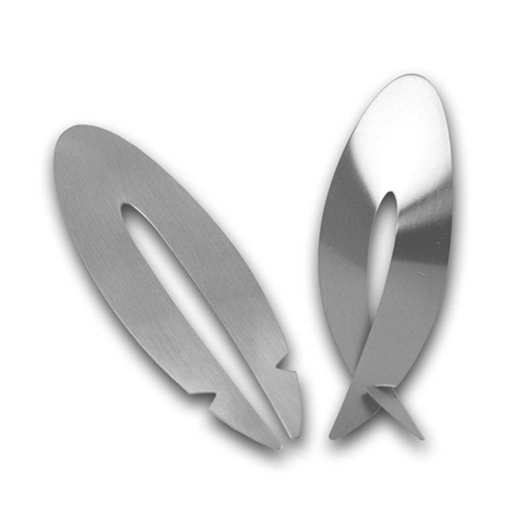 Set di pinze per camino "Feuerteufel", 2 pezzi, acciaio inossidabile, 21x10,5 cm