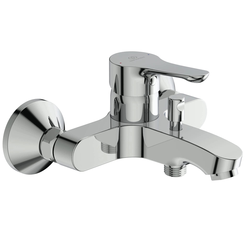 Miscelatore monocomando per bagno/doccia esterna, modello Alpha, cromato, in ottone