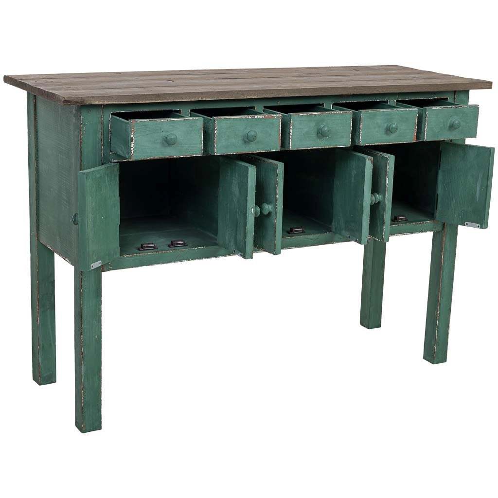 Credenza in legno verde 120x43x80h cm