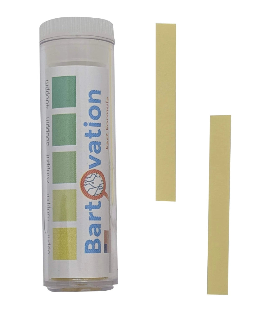 Carta test per disinfettanti QAC, intervallo 0-500 ppm, 100 strisce