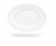 Piatto Ovale in porcel. Palace bianco 34,5x24,5 cm