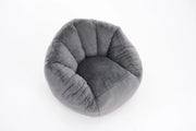 Poltrona a sacco per bambini 75x70x52 cm poliestere grigio chiaro
