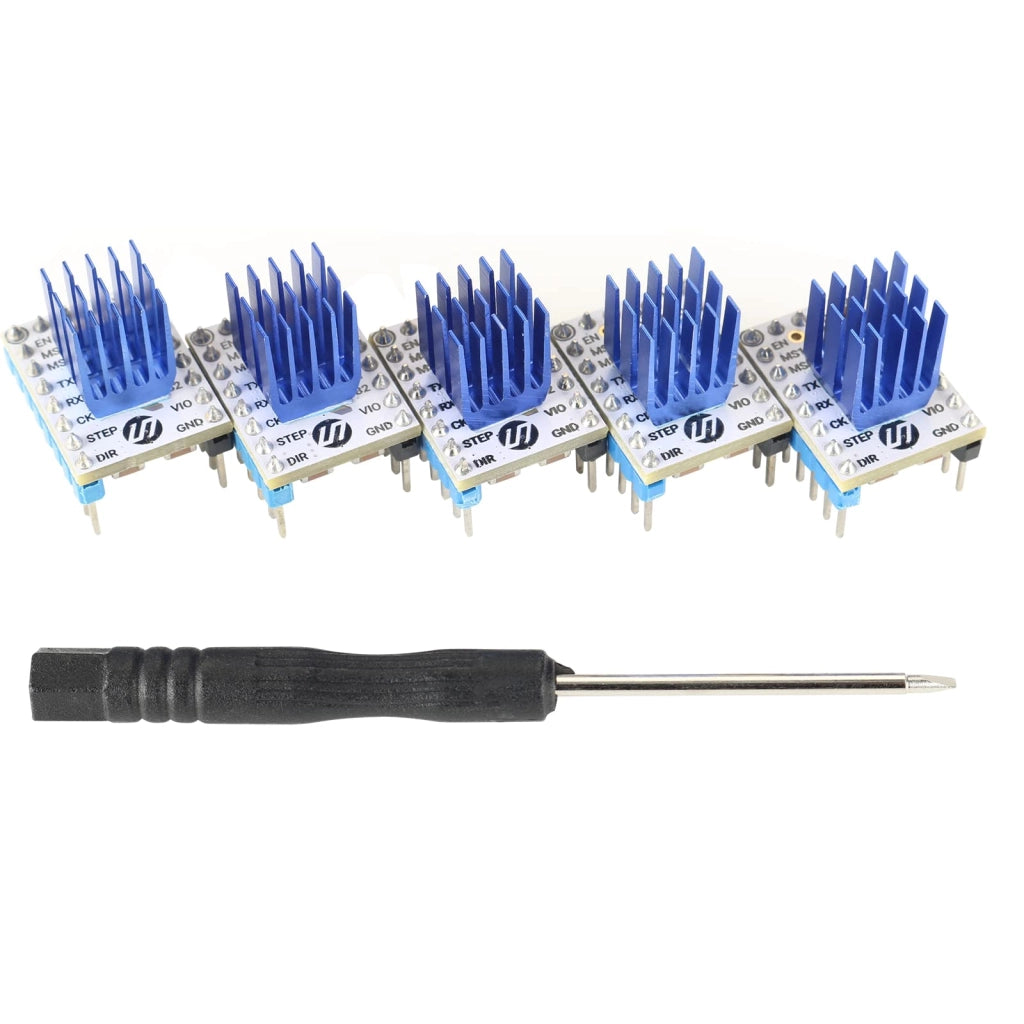 Driver per motori passo-passo TMC2209 V2.1, confezione da 5 pezzi, 256 microstep, 2,8 A, colore bianco